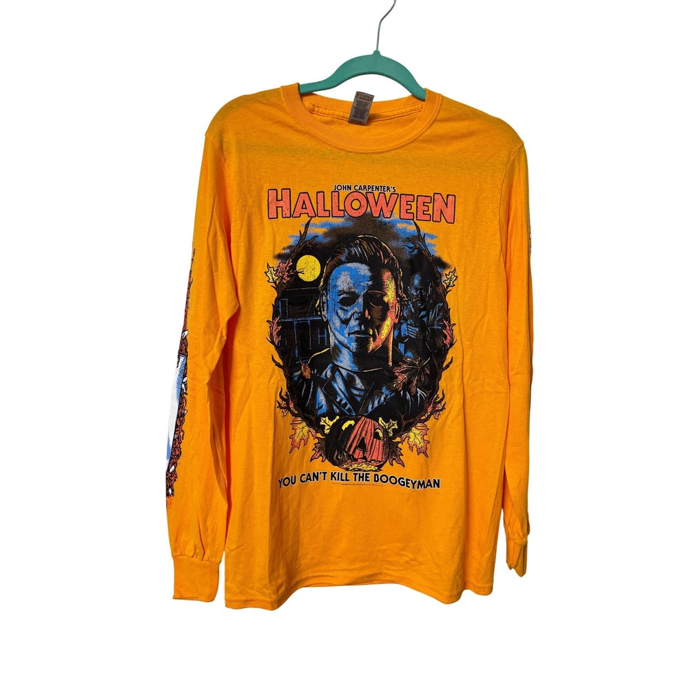 Graveyard Goods John Carpenters Halloween Michael Myers Orange Shirt S